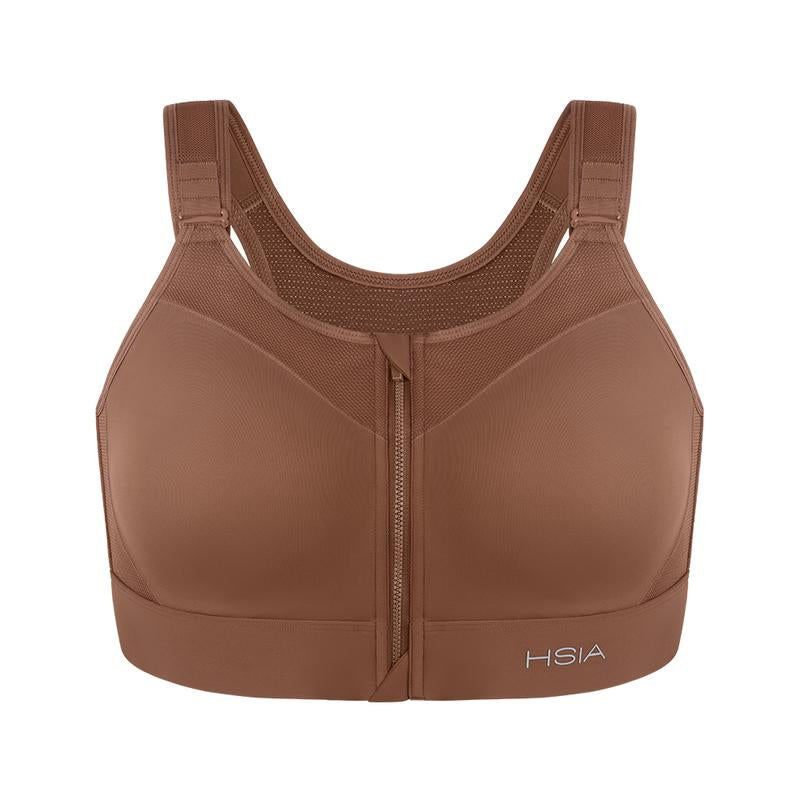 HSIA Powermove High Support Zip Front Sports Bra Wireless No Bounce Adjustable Wide Straps Tiktokshopblackfriday