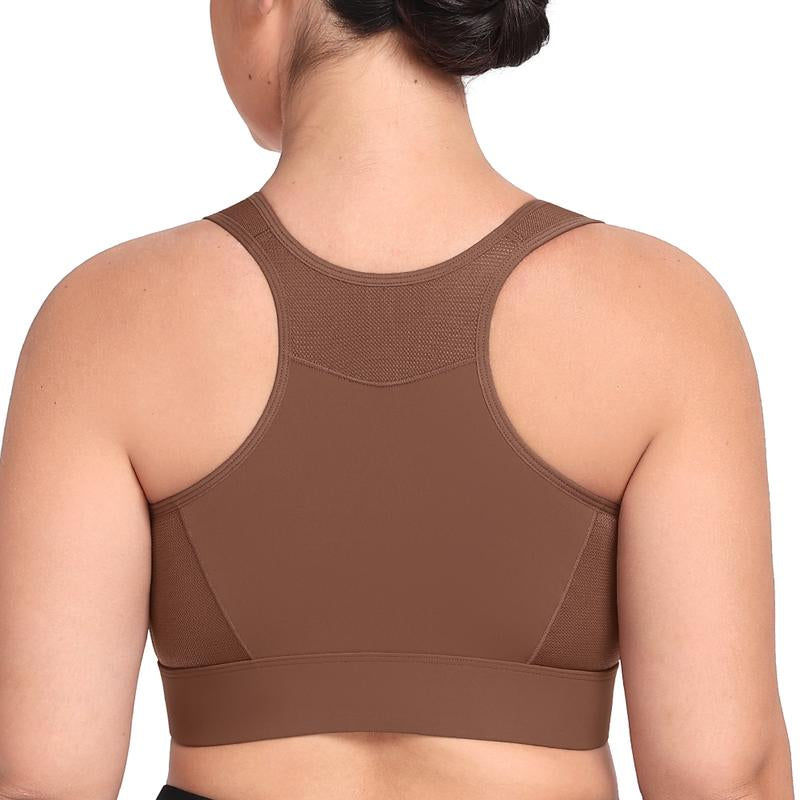 HSIA Powermove High Support Zip Front Sports Bra Wireless No Bounce Adjustable Wide Straps Tiktokshopblackfriday