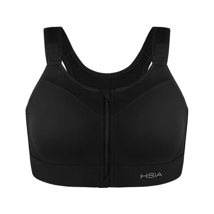 HSIA Powermove High Support Zip Front Sports Bra Wireless No Bounce Adjustable Wide Straps Tiktokshopblackfriday