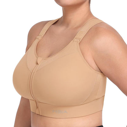 HSIA Powermove High Support Zip Front Sports Bra Wireless No Bounce Adjustable Wide Straps Tiktokshopblackfriday
