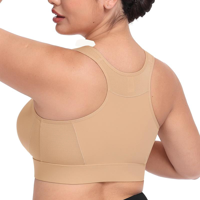 HSIA Powermove High Support Zip Front Sports Bra Wireless No Bounce Adjustable Wide Straps Tiktokshopblackfriday