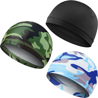 3Pcs Skull Caps Light Lightweight Beanie Hats Moisture Wicking Stretchy Breathable Helmet Liners for Men